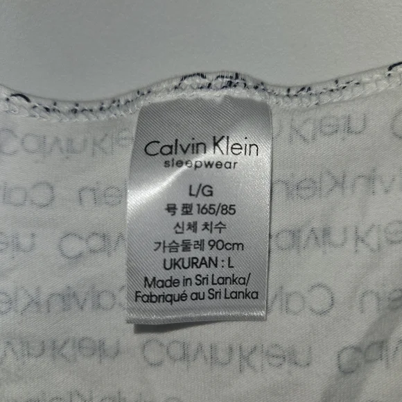 😴 Calvin Klein Sleepwear Racerback Tank Top - Size Large NWT - Picture 5 of 8